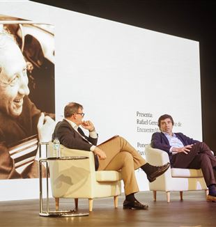 Davide Prosperi durante il dialogo con Rafael Gerez (foto EncuentroMadrid) 