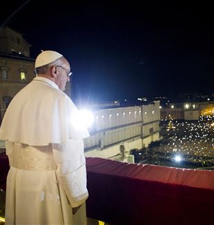 Papa Francesco, il giorno dell'elezione, il 13 marzo 2013 (Foto: Catholic Press Photo)