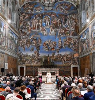 L'incontro nella Cappella Sistina (Foto: Catholic Press Photo)