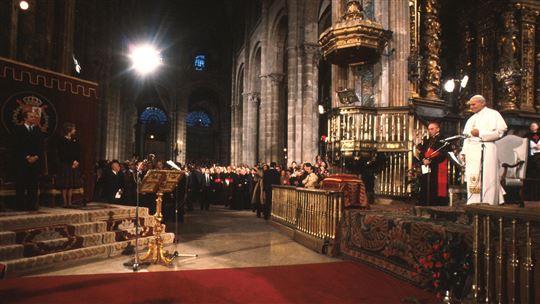 Giovanni Paolo II a Santiago de Compostela il 9 novembre 1982 (Catholic Press Photo)